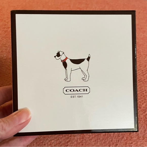 XS Coach Cherry Red Mini Signature Leather Pet Collar NWT - Picture 3 of 11